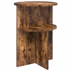 vidaXL Side Table Smoked Oak &Oslash; 39.5 x 55 cm Engineered Wood