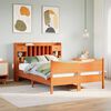 vidaXL Bed Frame without Mattress Wax Brown 140x190 cm Solid Wood Pine
