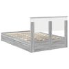 vidaXL Storage Bed Grey Sonoma 135 x 190 cm Engineered Wood