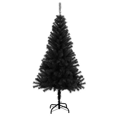vidaXL Artificial Christmas Tree with Stand Black 120 cm PVC