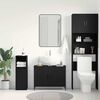 vidaXL Bathroom Sink Cabinet Black Oak 80 x 30 x 60 cm Engineered Wood