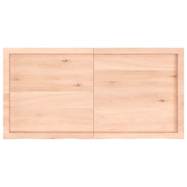 vidaXL Wall Shelf 120x60x(2-6) cm Untreated Solid Wood Oak