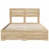 vidaXL Bed Frame with Drawer with Headboard Manual Engineered Wood