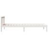 vidaXL Extra Long Bed Frame without Mattress White 80x210 cm Solid Wood Pine