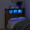 vidaXL LED Headboard Old Wood 120x18.5x103.5 cm Engineered Wood
