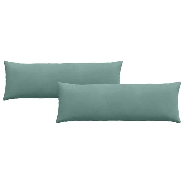 vidaXL Sofa Pillows 2 pcs Sea Green 120 x 40 cm Corduroy Fabric