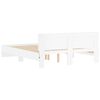 vidaXL Bed Frame with LED without Mattress White 150x200 cm King Size