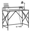 vidaXL Desk with Shelf Grey Sonoma 100 x 50 x 86.5 cm Engineered Wood