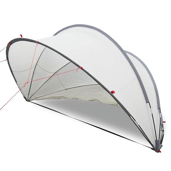vidaXL Pool Dome Folding Manual Grey and Orange 336 x 322 x 160 cm