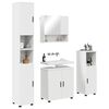 vidaXL Bathroom Furniture Set 4 pcs White Engineered wood & Metal