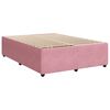 vidaXL Bed Frame without Mattress Pink 140x190 cm Velvet