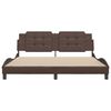 vidaXL Bed Frame without Mattress "Zadar" Brown 180x200 cm Super King Faux Leather