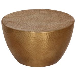 vidaXL Coffee Table Hammered Aluminium &Oslash; 50x30 cm Brass