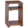 vidaXL Accent Table with Shelf 3 pcs Brown Solid Mahogany Wood