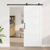 vidaXL Sliding Door White and Black 93 x 211 cm Solid Pine Wood