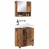 vidaXL Bathroom Furniture Set 2 pcs Old Wood Engineered wood & Metal