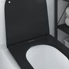 vidaXL Toilet Seat Black 47 x 36 x 3.4 cm Duroplast