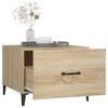 vidaXL Coffee Table with Metal Legs Sonoma Oak 50x50x40 cm