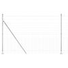 vidaXL Welded Wire Fence with Concrete Base 25 x 1.6 m Silver Mesh