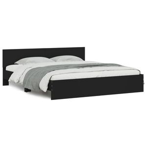 vidaXL Bed Frame without Mattress Black 160x200 cm