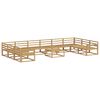 vidaXL Outdoor Sofa Set 11 pcs White Solid Acacia Wood