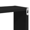 vidaXL Wall Cube Shelf 6 pcs Black 80x15x26.5 cm Engineered Wood