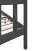 vidaXL Bed Frame without Mattress Grey Solid Wood Pine King Size
