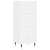 vidaXL Highboard High Gloss White 34.5x32.5x180 cm Engineered Wood
