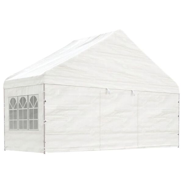 vidaXL Gazebo with Roof White 11.15x5.88x3.75 m Polyethylene
