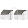 vidaXL Chicken Cage 4 pcs Silver 800 x 200 x 198.5 cm Galvanised Steel