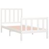 vidaXL Bed Frame without Mattress White 75x190 cm Small Single Solid Wood