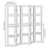 vidaXL Room Divider 5 Panels White Solid Wood Paulownia