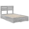 vidaXL Bed Frame with Drawer with Headboard Manual Engineered Wood