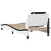 vidaXL Bed Frame without Mattress "Zadar" White and Black 90x200 cm Faux Leather