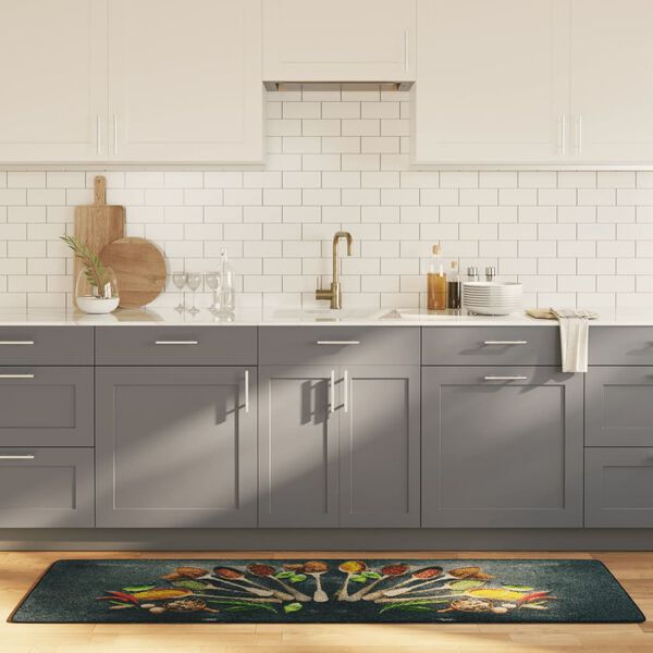 vidaXL Kitchen Rug Multicolour 60x180 cm Washable