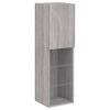 vidaXL 4 Piece TV Wall Units with LED Grey Sonoma Engineered Wood