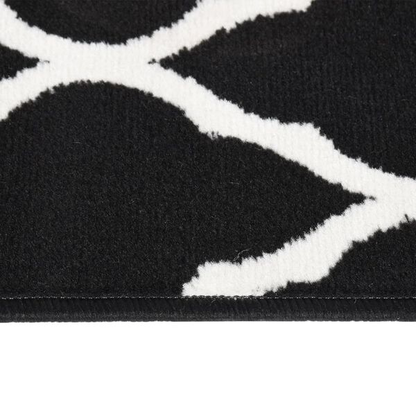 vidaXL Runner Rug BCF Black and White 80x500 cm