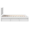 vidaXL Bed Frame with Headboard White 140 x 200 cm Solid Pine Wood