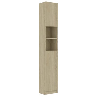 vidaXL Bathroom Cabinet Sonoma Oak 32x25.5x190 cm Chipboard