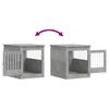 vidaXL Dog Crate Furniture Concrete Grey 64.5x80x71 cm Engineered Wood