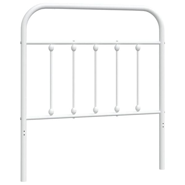 vidaXL Metal Replace Headboard White 90 cm