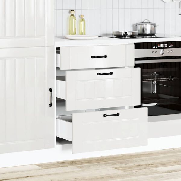 vidaXL Kitchen Base Cabinet "Lucca" High Gloss White Engineered Wood