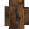 vidaXL Wall-Mounted Coat Rack Wall-mounted Smoked Oak 60 x 3 x 82 cm
