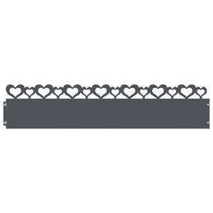 vidaXL Lawn Edgings 10 pcs 103 x 0.05 x 22 cm Steel Anthracite