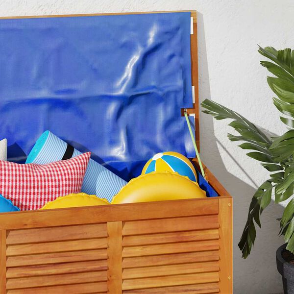 vidaXL Garden Storage Box with Louver 113x50x56 cm Solid Wood Acacia