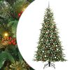 vidaXL Artificial Hinged Christmas Tree Green 240 cm PE and PVC