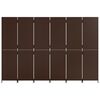 vidaXL Room Divider 6 Panels Brown Poly Rattan