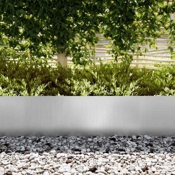 vidaXL Lawn Edging 20 pcs Silver 100 x 0.05 x 30 cm Galvanised Steel