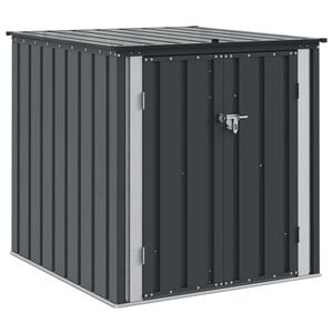 vidaXL Garden Storage Box Black 101.5 x 107 x 100 cm Steel