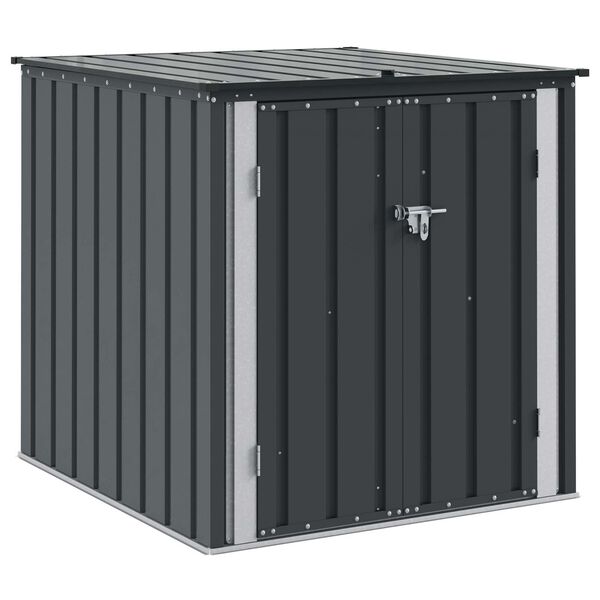 vidaXL Garden Storage Box Black 101.5 x 107 x 100 cm Steel